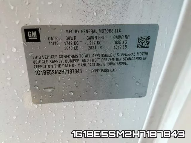1G1BE5SM2H7187843 фото 2