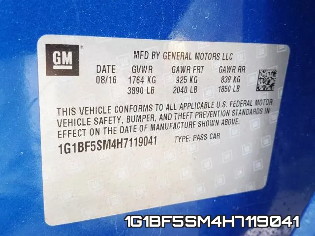 1G1BF5SM4H7119041 фото 2