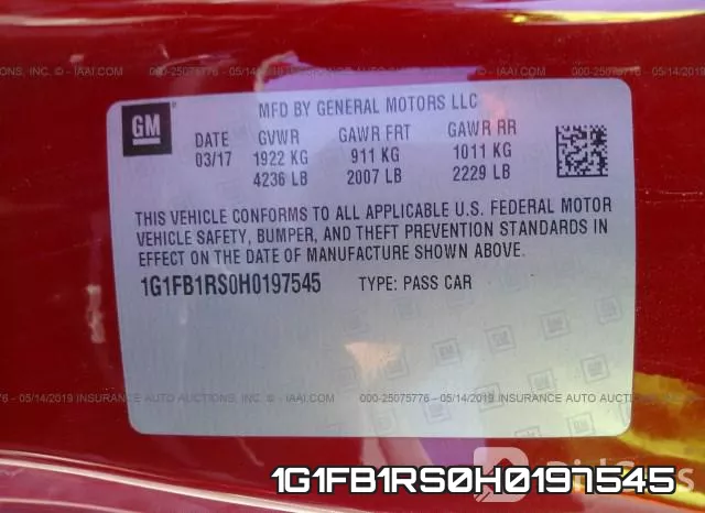 1G1FB1RS0H0197545 фото 10