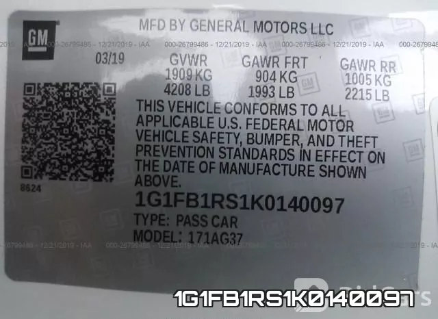 1G1FB1RS1K0140097 фото 6