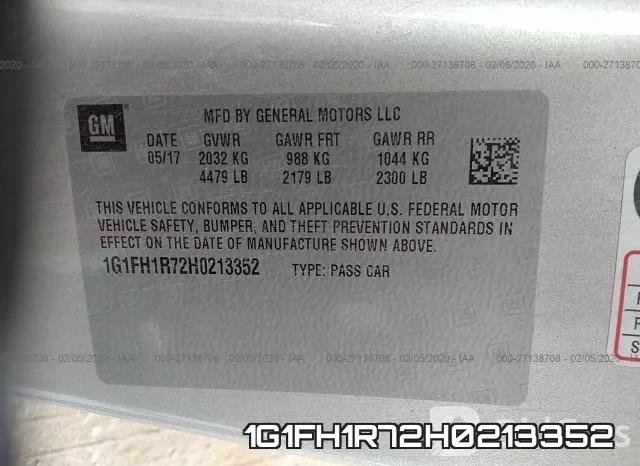 1G1FH1R72H0213352 фото 4