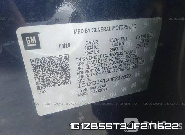 1G1ZB5ST3JF217622 фото 10