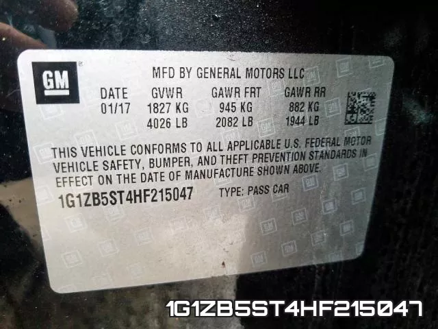 1G1ZB5ST4HF215047 фото 2