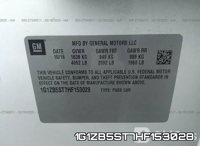 1G1ZB5ST7HF153028 фото 10