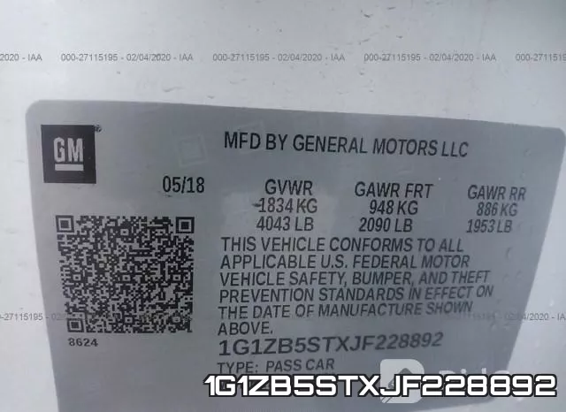 1G1ZB5STXJF228892 фото 10