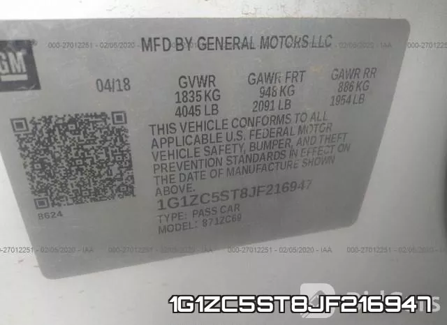 1G1ZC5ST8JF216947 фото 10