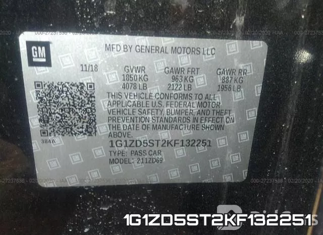 1G1ZD5ST2KF132251 фото 10