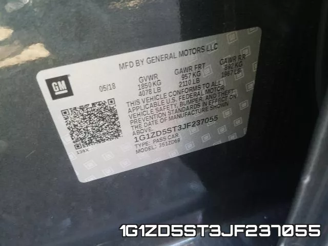 1G1ZD5ST3JF237055 фото 2