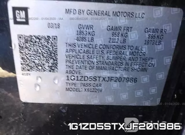 1G1ZD5STXJF207986 фото 4