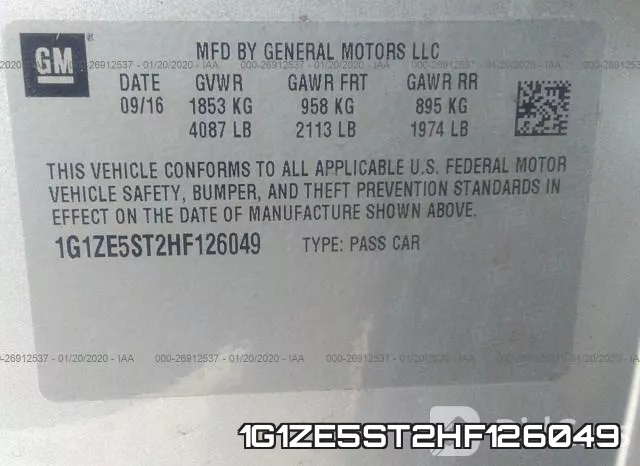 1G1ZE5ST2HF126049 фото 10