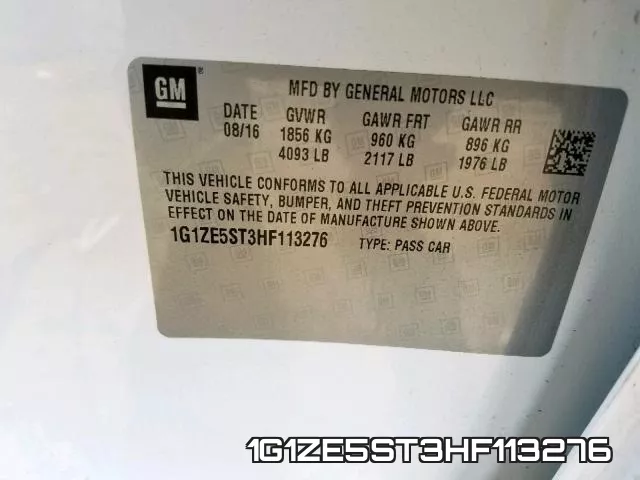 1G1ZE5ST3HF113276 фото 2