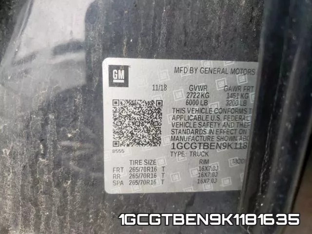 1GCGTBEN9K1181635 фото 2