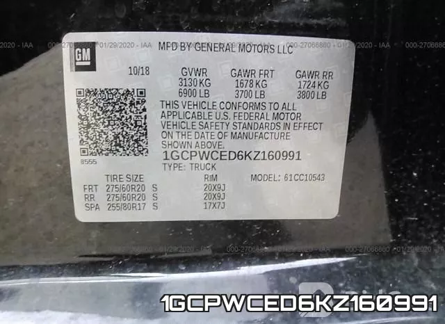 1GCPWCED6KZ160991 фото 10