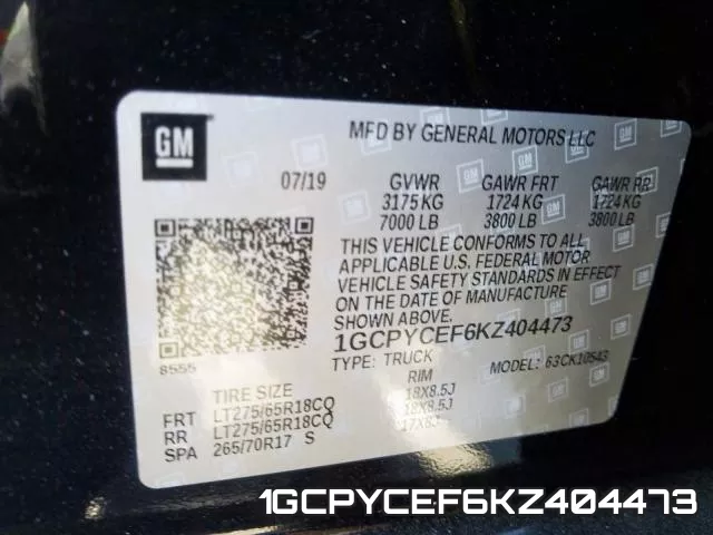 1GCPYCEF6KZ404473 фото 2