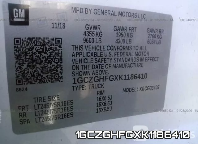 1GCZGHFGXK1186410 фото 10