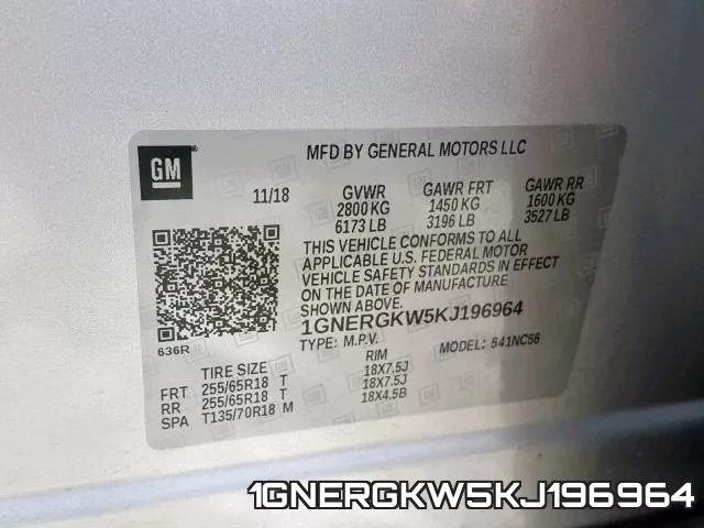 1GNERGKW5KJ196964 фото 2
