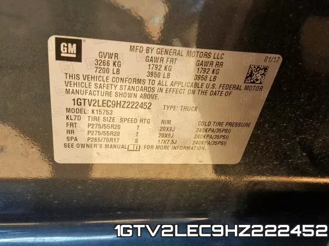 1GTV2LEC9HZ222452 фото 2