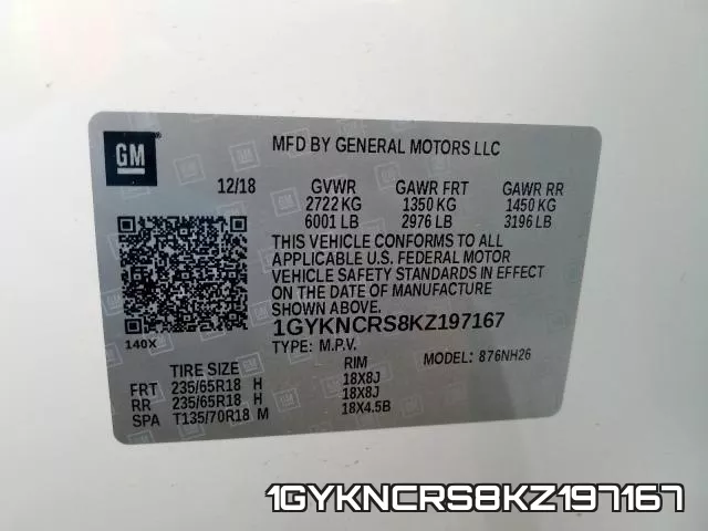 1GYKNCRS8KZ197167 фото 2