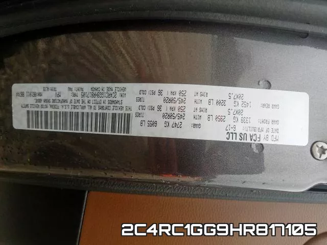 2C4RC1GG9HR817105 фото 2