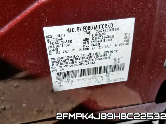 2FMPK4J89HBC22532 фото 2