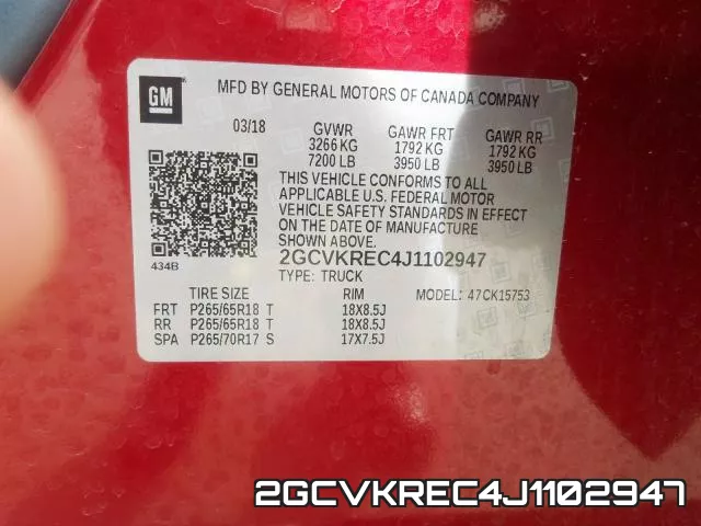 2GCVKREC4J1102947 фото 2