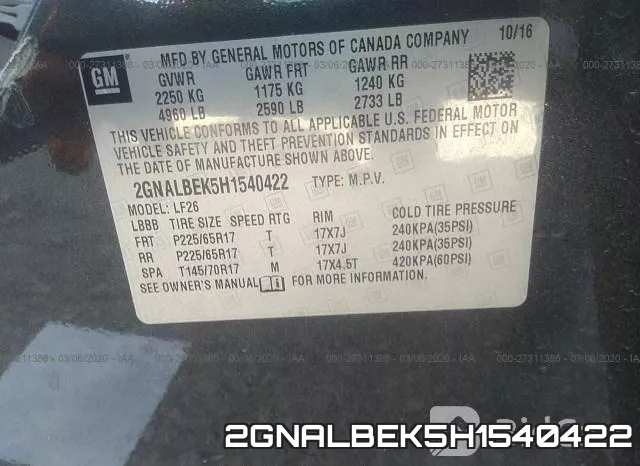2GNALBEK5H1540422 фото 10