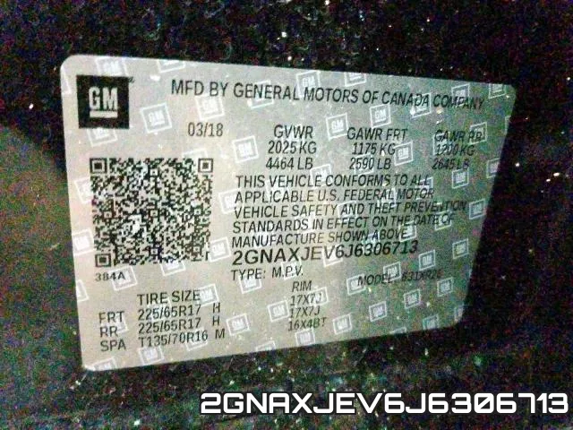 2GNAXJEV6J6306713 фото 2