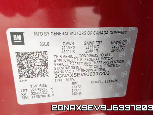 2GNAXSEV9J6337203 фото 2
