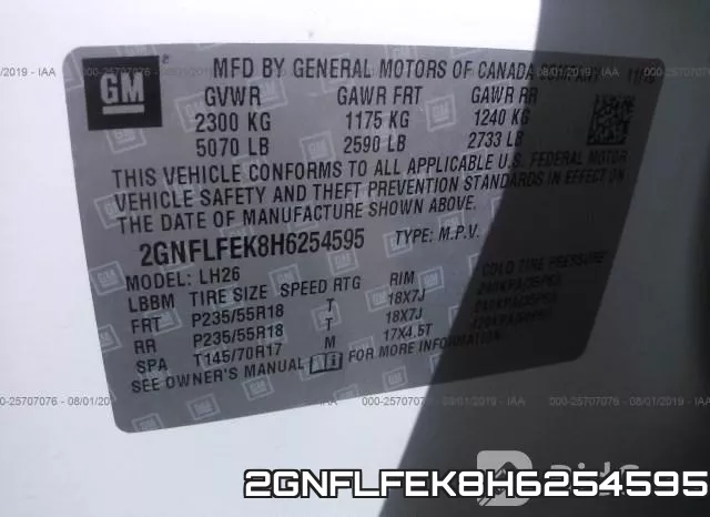 2GNFLFEK8H6254595 фото 10