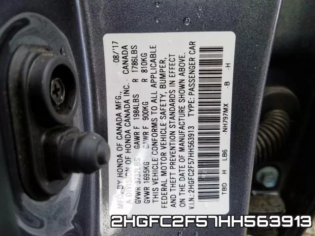 2HGFC2F57HH563913 фото 2