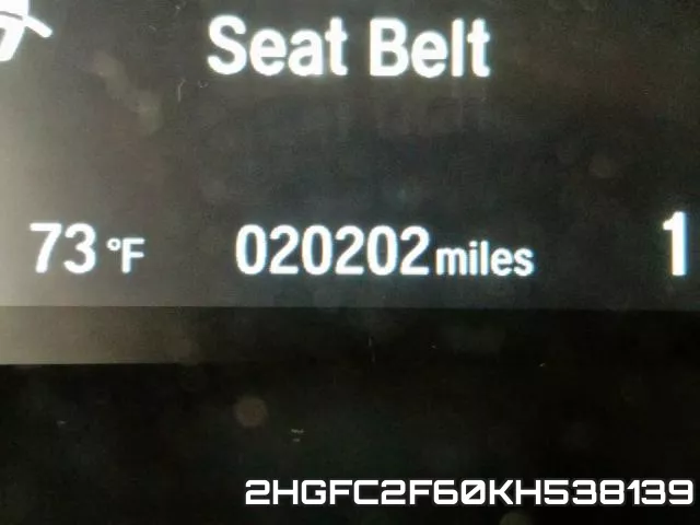 2HGFC2F60KH538139 фото 9