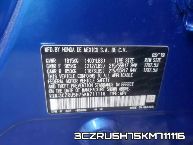 3CZRU5H75KM711116 фото 2