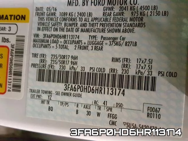3FA6P0HD6HR113174 фото 2