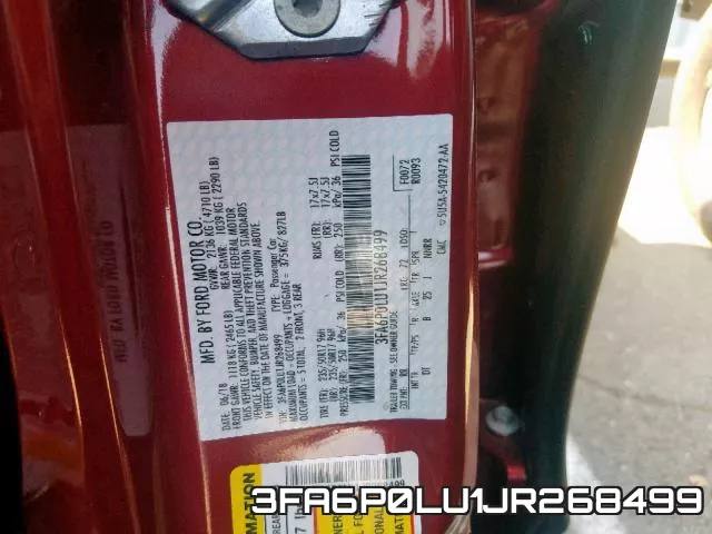 3FA6P0LU1JR268499 фото 2