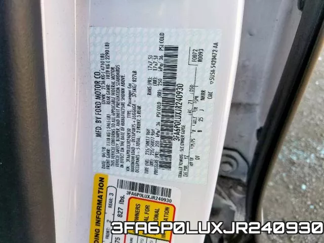 3FA6P0LUXJR240930 фото 2