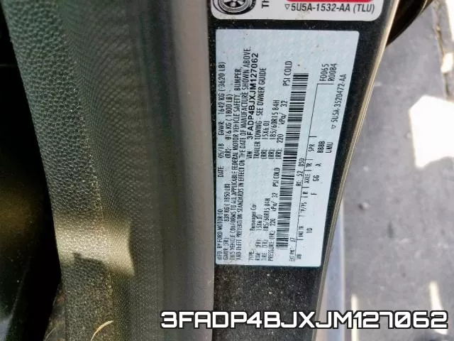3FADP4BJXJM127062 фото 2