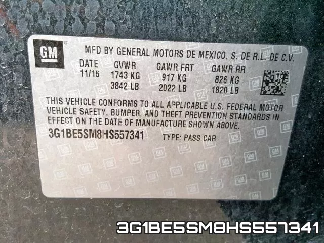 3G1BE5SM8HS557341 фото 2