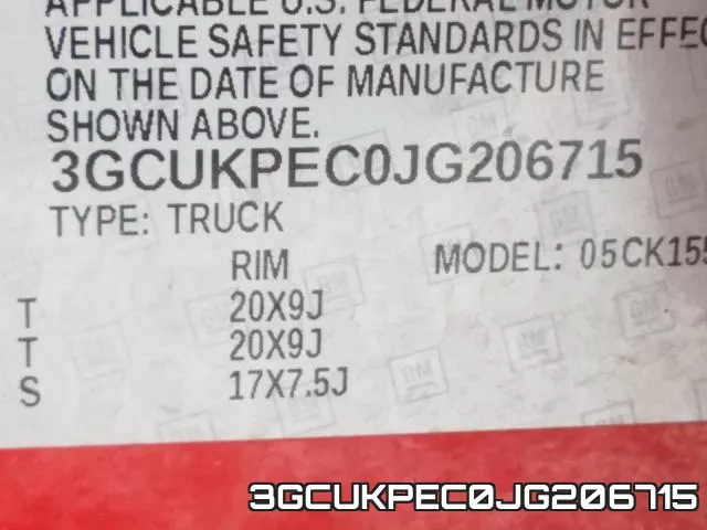 3GCUKPEC0JG206715 фото 2