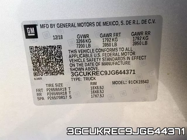3GCUKREC9JG644371 фото 2