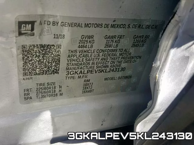3GKALPEV5KL243130 фото 2