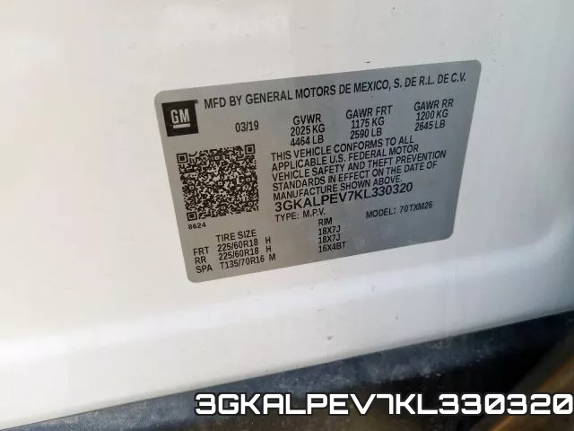 3GKALPEV7KL330320 фото 2