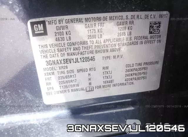 3GNAXSEV1JL120546 фото 7