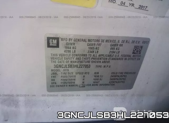3GNCJLSB3HL227053 фото 10