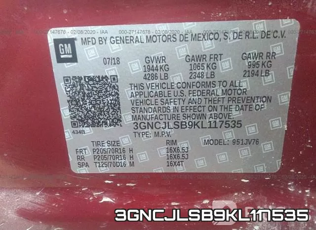 3GNCJLSB9KL117535 фото 10
