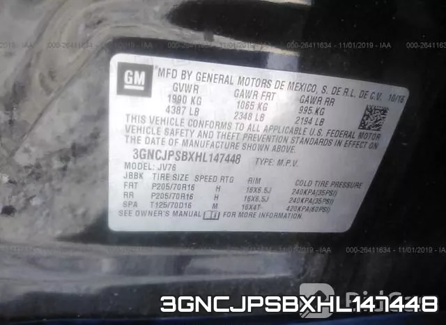 3GNCJPSBXHL147448 фото 10