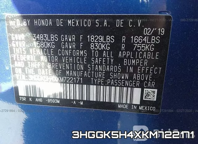 3HGGK5H4XKM722171 фото 10