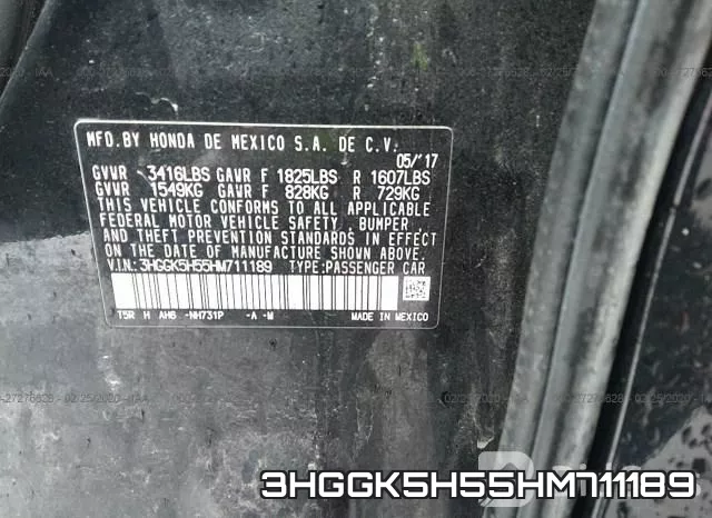 3HGGK5H55HM711189 фото 10