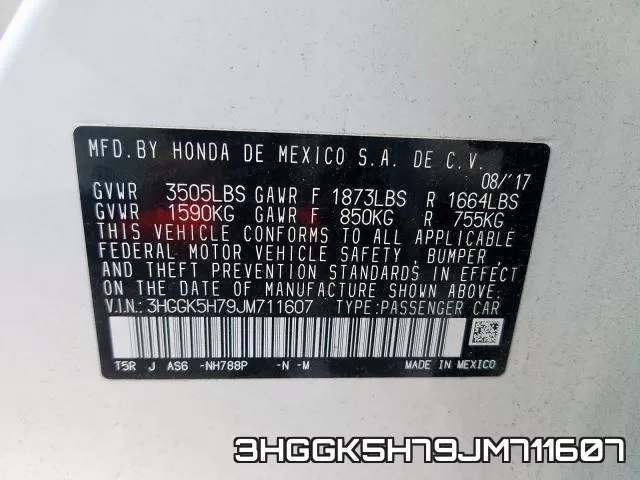 3HGGK5H79JM711607 фото 2
