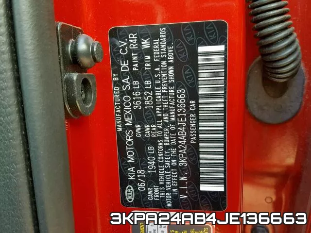 3KPA24AB4JE136663 фото 2