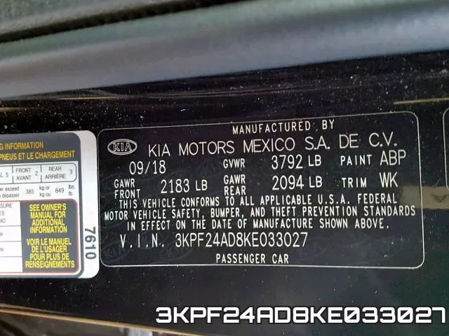 3KPF24AD8KE033027 фото 2